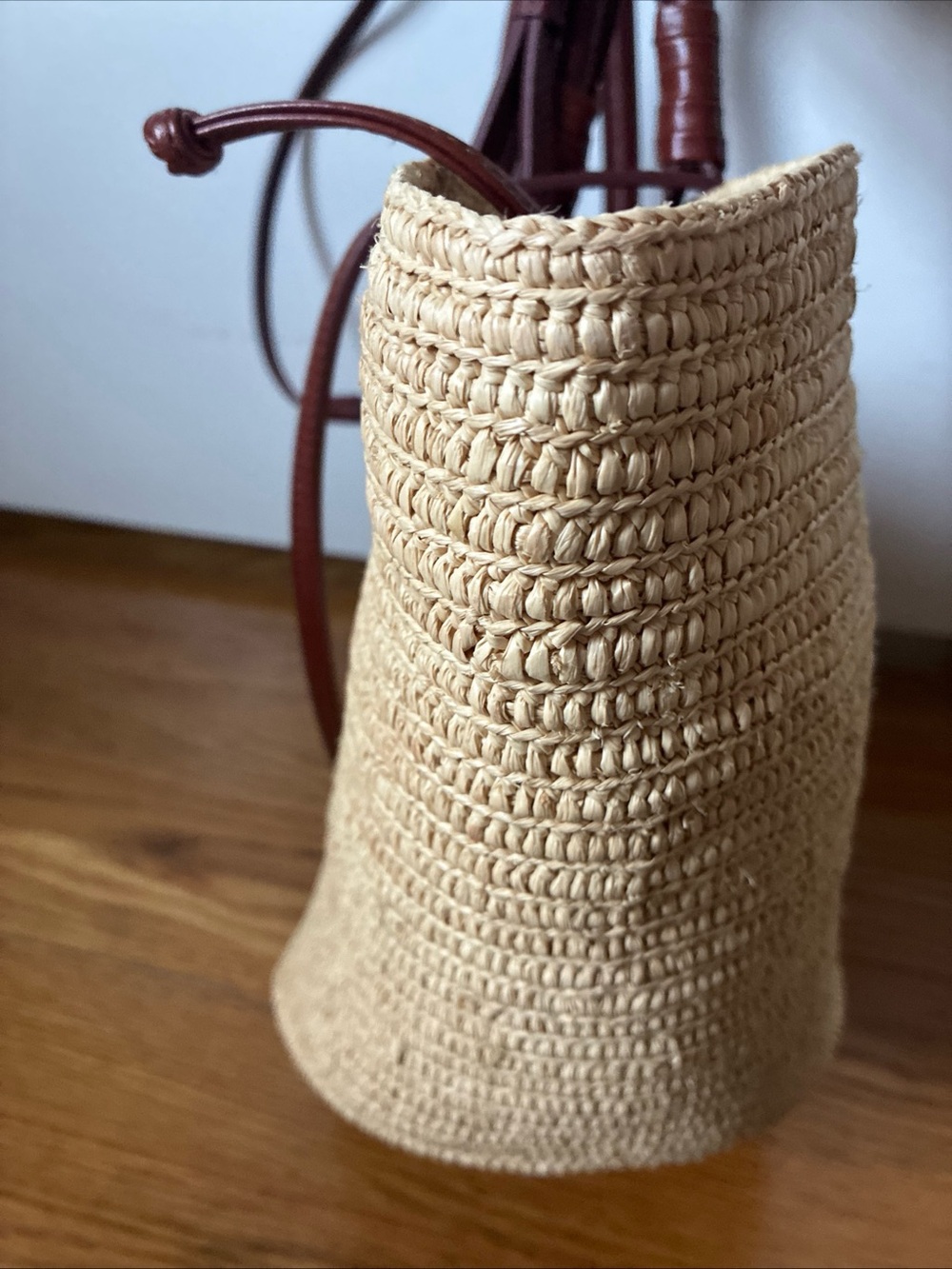 Sezane Justine basket bag natural raffia - Picture 5 of 11